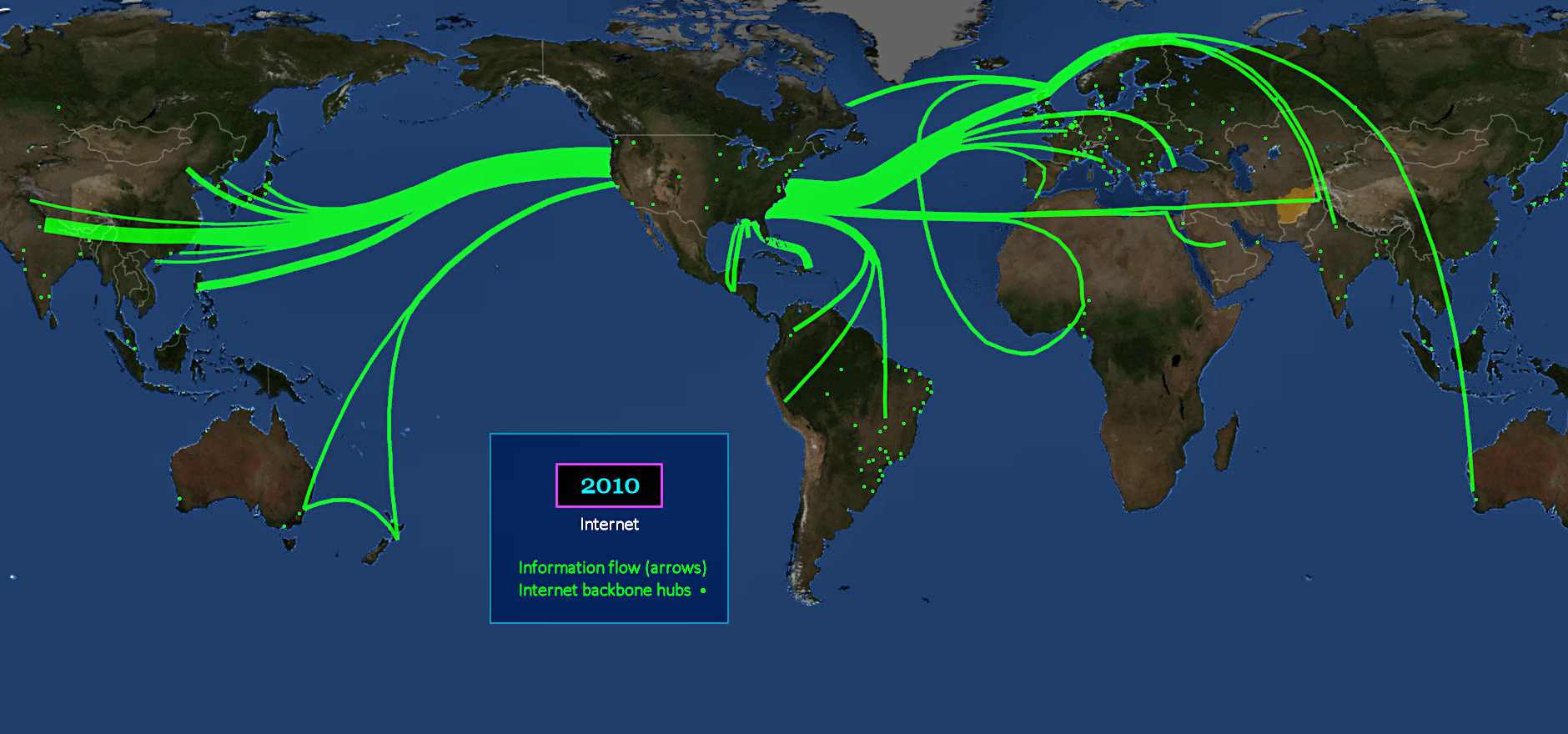 Internet usage, 2010 map